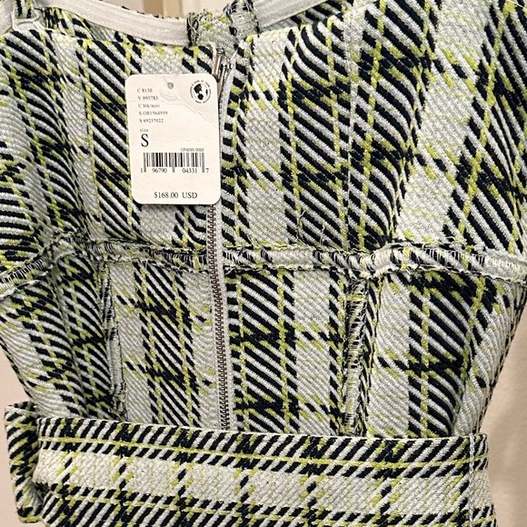 Free People Gingham wide leg jumpsuit in green. - Picture 6 of 11